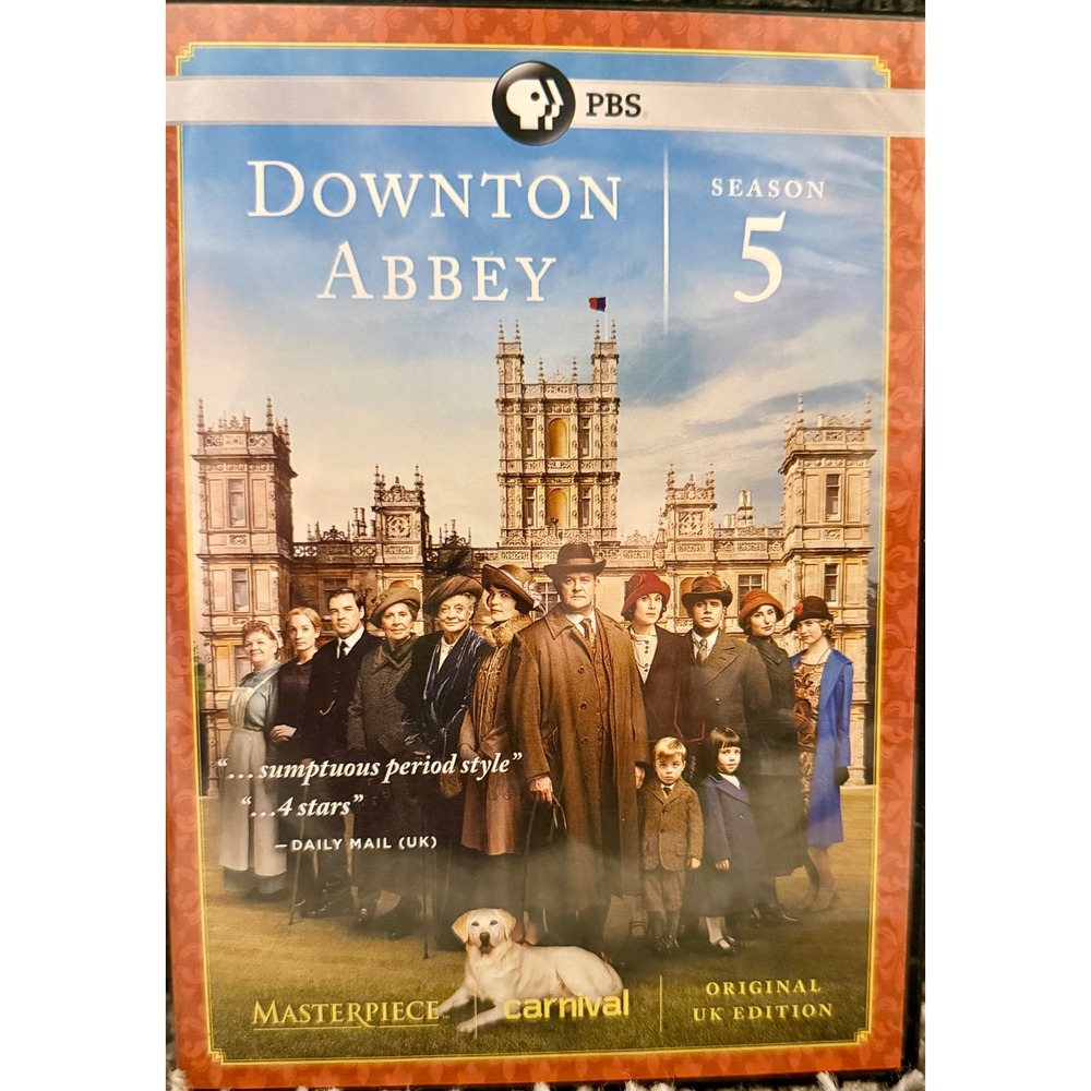 PBS Downton Abbey Season 5 DVD 3-Disc Set UK Edition Excellent Condition TV-PG